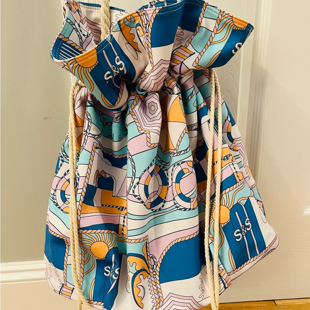 🏖️ Lele Sadoughi x Solid & Striped Penelope drawstring bag 🏖️